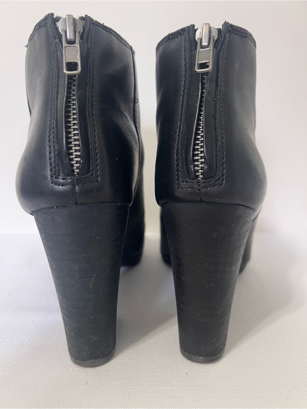 Madewell The Caleb Black Leather Block Heel Ankle Boots Witchy Moto Whimsygoth 9 - Picture 4 of 14